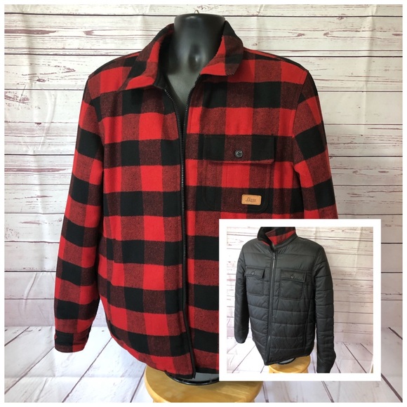 G.H. Bass & Co. Other - G.H. Bass Men’s Plaid Reversible Black Jacket